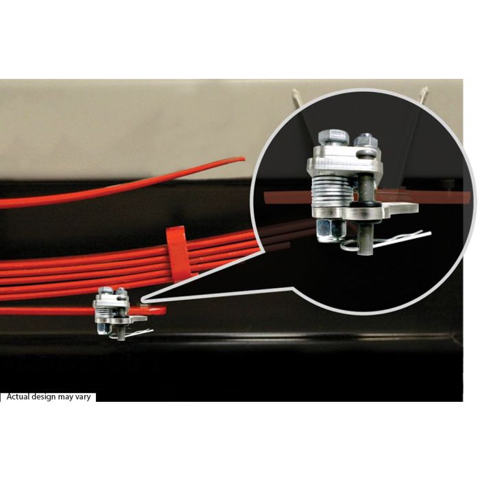 Lower StableLoad installed on factory leaf springs